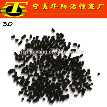 Masse volumique de charbon 0,5g / cm3 charbon actif 3mm granulés
